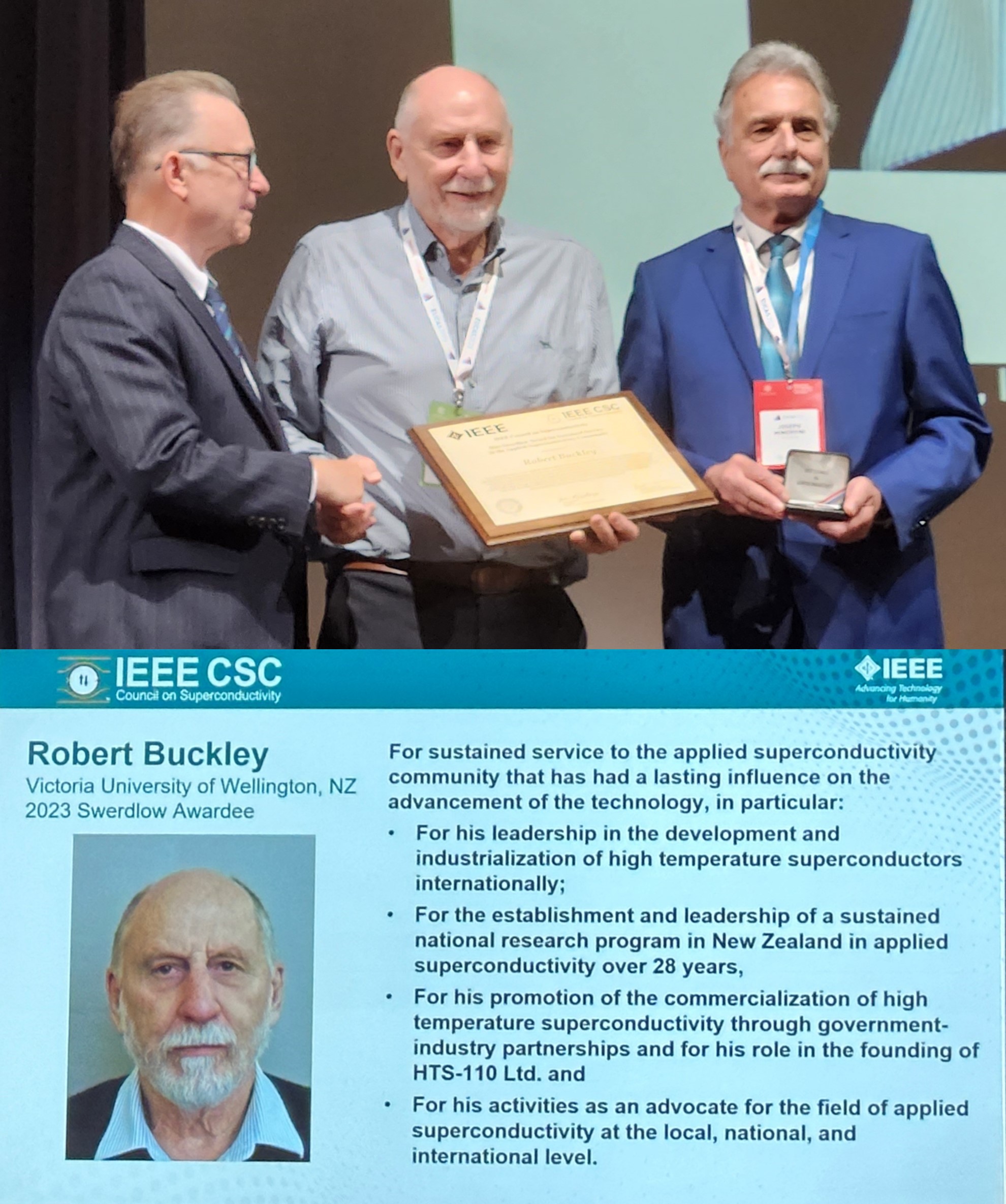 Bob at award presentation with citation.