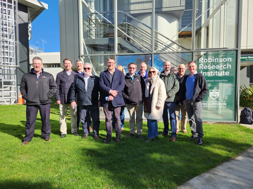 Group photo of Nova Systems visitors at Gracefield.