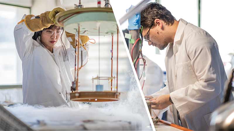 Photo of Institute scientists in labcoats.