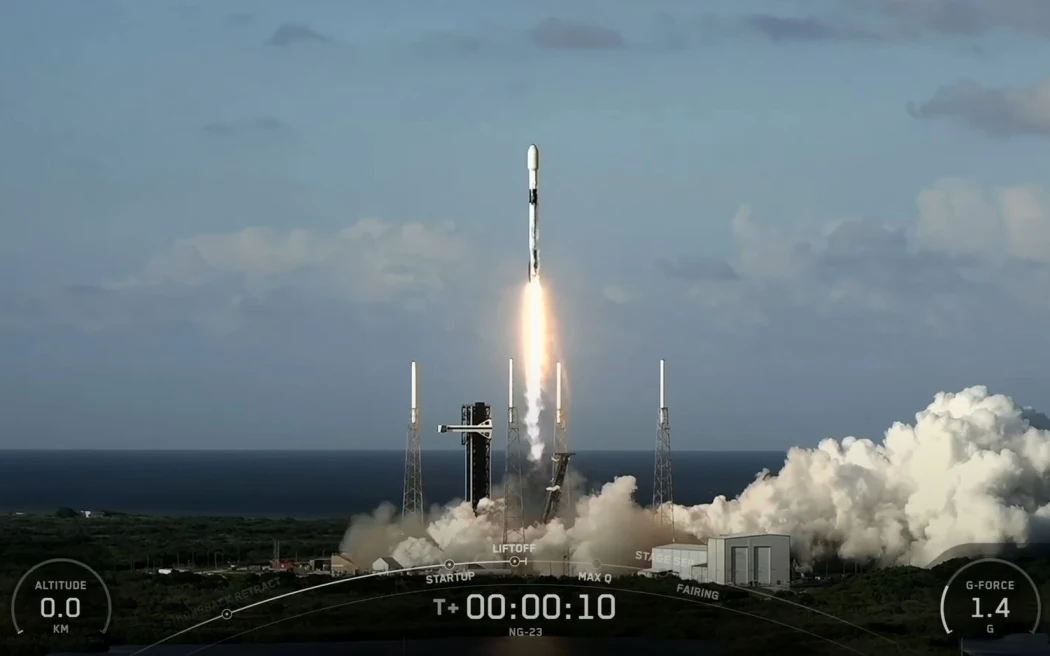 SpaceX NG23 launching from Cape Canaveral